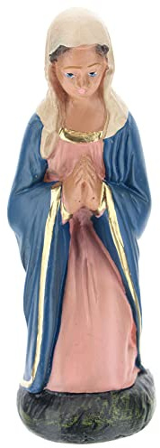 Kneeling Mary Statue, for 15 cm Arte Barsanti Nativity in Colored Plaster