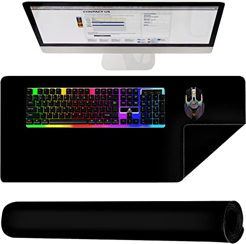 Izoxis Gaming-musmatta XXL 90 x 45 cm bordsunderlägg halkfritt 18627, färg: svart/svart