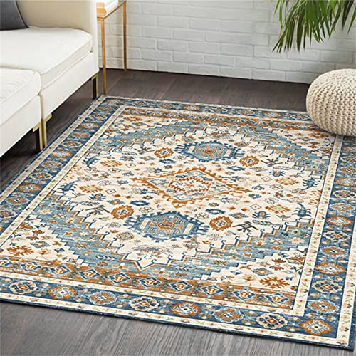 DJHWWD Descente de lit Chambre Adulte Tapis paillasson Tapis Bleu Chambre Tapis Rectangulaire Tapis Salon Modernechambre bébé 60X90CM