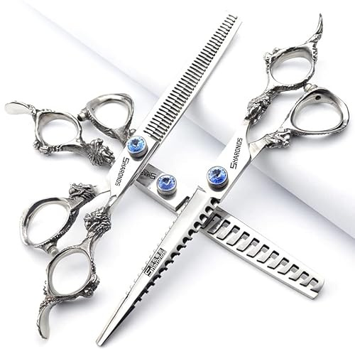 Peluquero profesional tijeras peluquero tijeras tijeras tijeras de corte de pelo tijeras de corte de pelo 6 / 7 / 8 / 9 pulgadas tijeras de y eficientes (7 inches, 3 pieces)