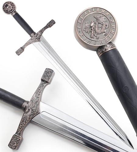 Épée Plastique Médiévale Excalibur en Polypropylène Argent - Combat Entraînement