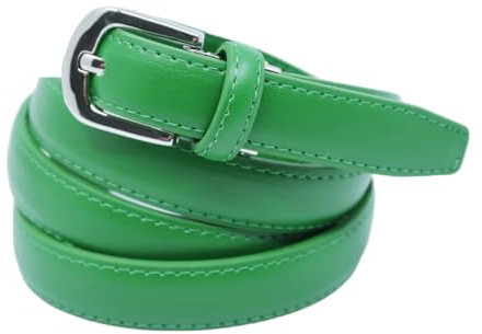 YEHMAN klassischer dünner damen Ledergürtel breite 2 cm Länge 120 cm kürzbar