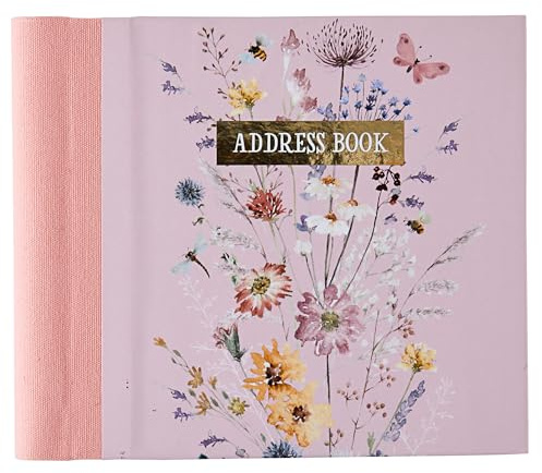 Design By Violet Wild Meadow Address Book Telephone Book Journal Organiser 520 Spaces Hard Back Cover Contemporary Design Gift Present 15cm x 17cm