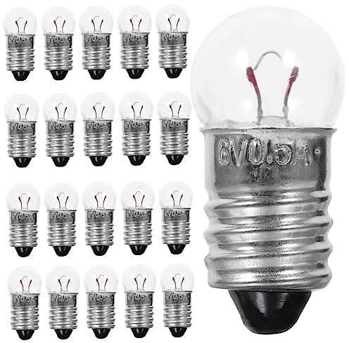 Gadpiparty 50pcs Miniature Screw Base Flashlight Bulbs for Physical Experiment Science Kit, Indicator Light Bulbs Set for Circuit Testing and DIY Electrical Accessories