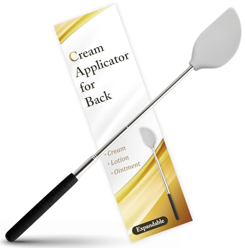 FieldSora Cream Applicator for Back Telescopic Easy to Clean Applies Creams, Sunscreens, and Ointments (Accurate Application)