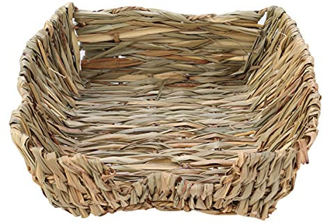 INOOMP Grass Bed Nest for Hamsters Rabbits Chinchillas Small Animal Bedding Natural Grass Material for Hamster Hideout
