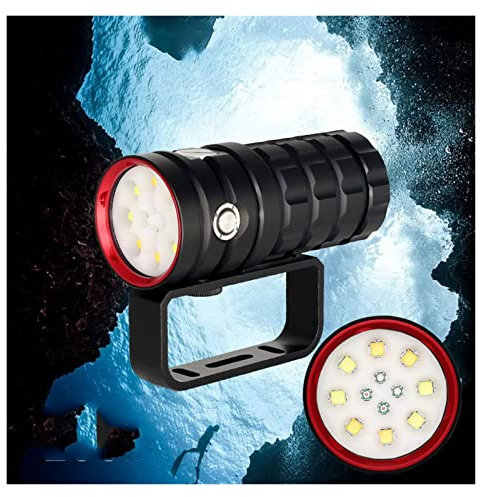 SOFTTO Diving Lights Professional Diving Photography Flashlight 25000Lumens Underwater Waterproof Tactical Diving Light Camera Video Torch Waterproof Underwater(S1-S)