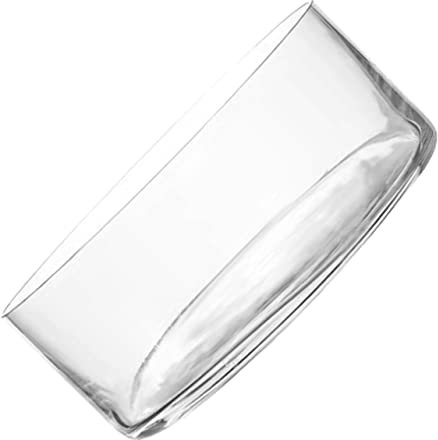 MERRYHAPY Terrario De Cristal Transparente para Hidroponía, Jardinera Redonda De Vidrio 15x15x8 Cm, Pecera Doméstica Decorativa para Plantas y Flores, Maceta Hidropónica Elegante para Interior