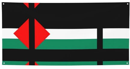 Bandera de Palestina con impresión de bandera de vacaciones, decoración colgante para interiores y exteriores, patio, jardín, porche, valla, tienda de pared