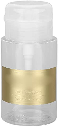 1Pcs Push Down Pump Dispenser, Nail Polish Remover Pump, Cleaner Bottle Clear Bottle, Empty Push Top Bottles Containers, for Nail Polish Makeup Remover Micellar Water Facial Toner1