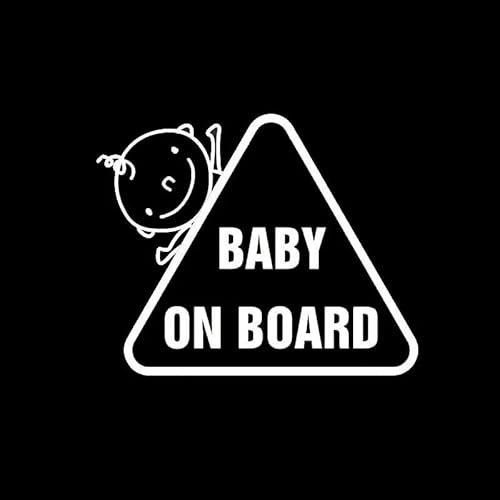 JIFENLI Car Sticker 18.5 * 15CM Baby ON Board Safety Warning Funny Stickers Car Styling Decorative Decals