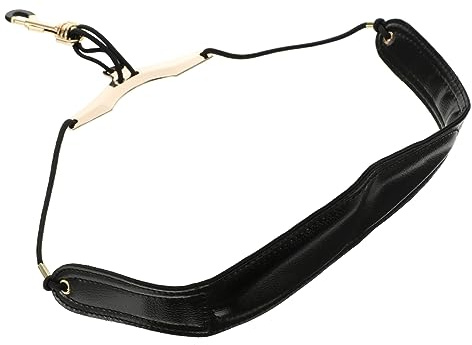 Verstellbarer Saxophongurt aus Leder, Bequemer Schultergurt für Saxophon | Schwarz, 1 Stück, Strapazierfähig und Leicht Anzubringen Zufällige Farbe Zufälliger Stil