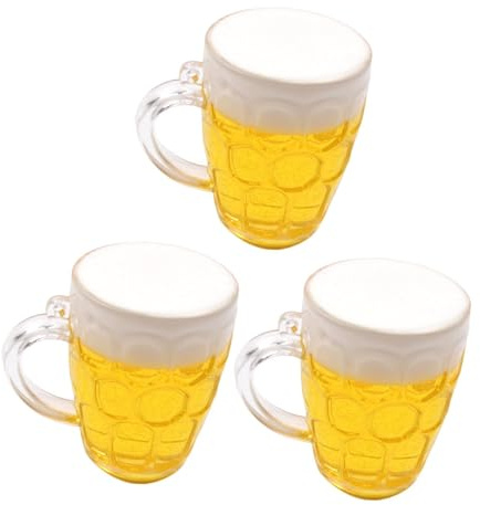 Amosfun Bier 3-teiliges Set Oktoberfest Party Dekorationen Kuchen Layout Für Geburtstag Tanz Party Und Festliche Anlässe