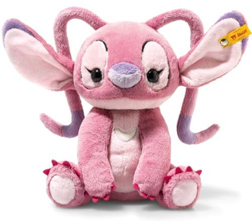 Steiff Kuscheltier Disney Originals Angel, Süßes Stofftier mit Kunststoffaugen, Kinder, Jungen & Mädchen, Friends, Plüschtier 23 cm, Rosa, 024481