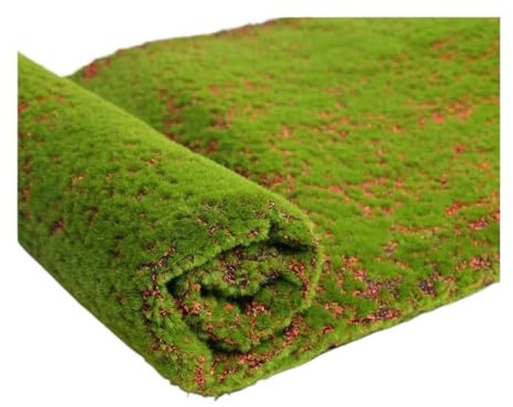 Kunstrasen 1 m x 1 m, künstliches Moos, Rasen, Grasland, Kunstrasen, Gartenteppich, Außenboden, DIY-Dekoration, passend for Zuhause, Bars, Geschäfte, Wanddekoration Kunstrasen Outdoor(Green1)