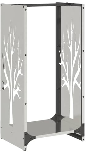 vidaXL Brennholzregal 40x30x80 cm Edelstahl