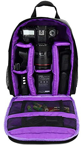Wakects Zaino Fotografico per Fotocamera DSLR, Grande, Idrorepellente, Rosso