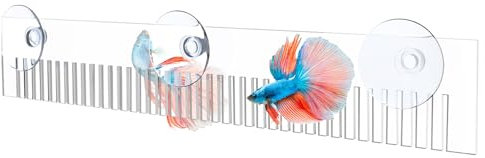 KeaJuidy Aquarium Acryl Überlaufkamm Wehrkamm mit saugnapf Transparent Verhindert das Überlaufen von Fischgarnelen für Aquariumpumpen im Aquarium 30x5 cm