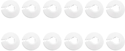 FUZVOL 12 PCS White Radiator Pipe Covers - Small Caps & Collars for 15mm Water Pipes
