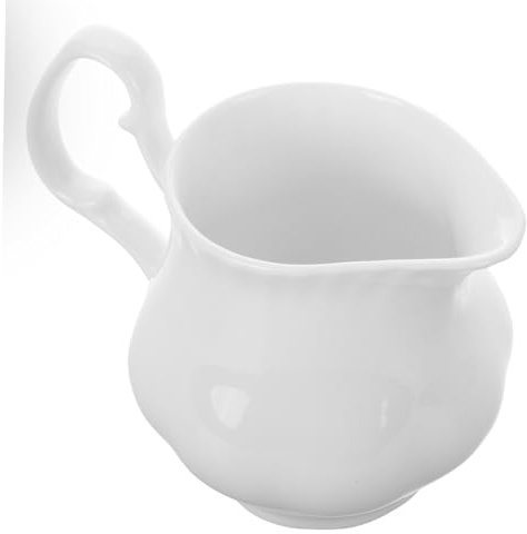 Ciieeo Pichet à Lait Blanc Style Campagnard pour Lait et Sucre Porcelaine pour Café ou Thé Décoration Intérieure