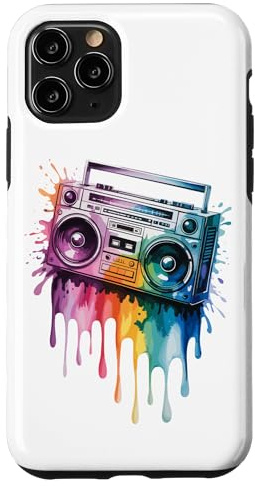Splash Art Boombox Old School 80er Musik Hip Hop Hülle für iPhone 11 Pro
