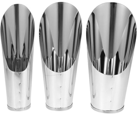 Beavorty Lot de 3 Pelles à Terre en Acier Inoxydable pour Jardinage, Godets de Rempotage de Tailles Petite, Moyenne et Grosse, Outils Précis pour Succulentes, Bonsaïs et Entretien du