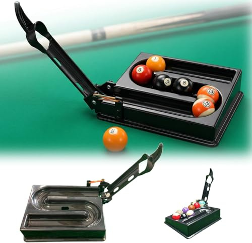 Precision Pool Ball Rack | Manual Billiards Training Tool for Solo Practice | 15/9 Ball Fixed-Point Dispenser for Improving Accuracy & Cue Control | Portable Professional Pool Table Accessories