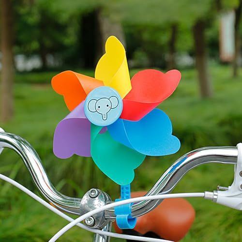 Fahrrad-Windmühle, Cartoon, bunte Quaste, universal, flexibel, Lüfterblatt, dekorativ, lang/kurze Stange, Outdoor, Kinder, Fahrrad, Windrad