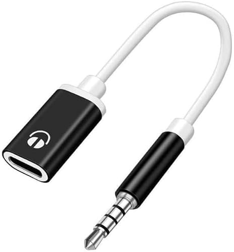 Black Headphone Jack Adapter, 3.5mm Male to TypeC Female Audio Cable Cord, USB C to Aux Audio Dongle Cable Cord, Compatible with MP3 CD Players, Laptops, Tablets, Smartphone, Headphone Adapters