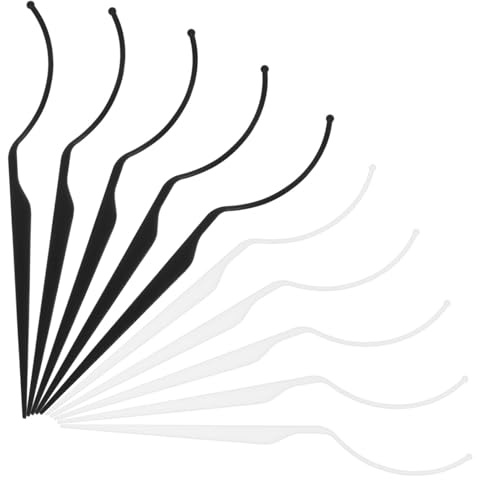 Generico Supporto per Ciglia Finte 10 Pezzi in Acrilico e Fibra, Espositore Trasparente per Proteggere Ciglia Delicate Design Moderno e Sottile, per Make-up e Negozio