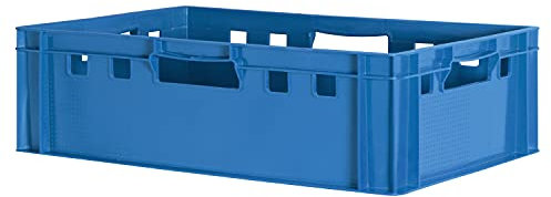 Euro Apilamiento de Plástico Caja Industrial Euro Caja Almacenamiento Eurobox E2 Azul Kingpower, Número:1