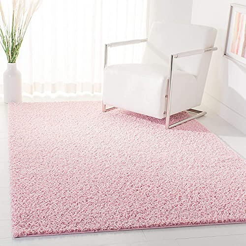 Prime Plus EXTRA THICK HEAVY 5CM PILE SOFT SHAGGY RUGS MODERN AREA RUGS BEDROOM HALL RUGS (Light Pink, 120 x 170cm)