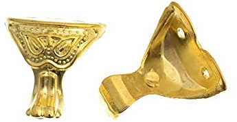 Eckschutz Aus Metall 8Pcs Antik Bronze Schmuck Geschenkbox Holzetui Dekorative Füße Bein Eckenschutz 29X25Mm-Gold