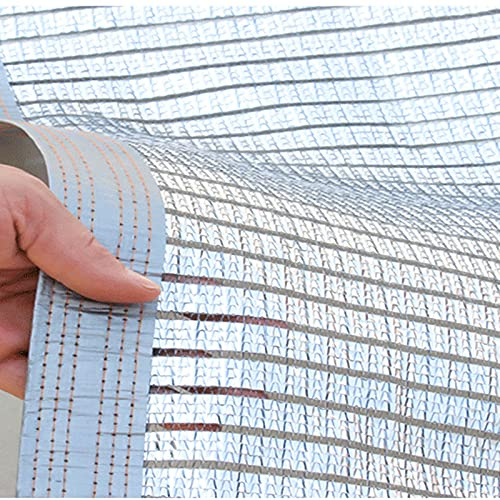 Feuille D’Aluminium Filet Protection Solaire Voile d Ombrage Rectangulaire pour Serre Jardin Carport, Anti-UV 75%, Toile Terrasse Filet Coupe-Vent avec Œillet en Acier INOX (Size : 4×12m)