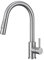 DETBOM Wasserhahn küche Ausziehbar 360° Drehbar Edelstahl Gebürstet, Hochdruck Küchenarmatur mit Ausziehbar Brause, Spültischarmatur küche mit 2 Strahlarten-Auslauf Höhe 179mm
