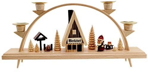 SCHENK HOLZKUNST Schwibbogen mit Weihnachtsmann, groß