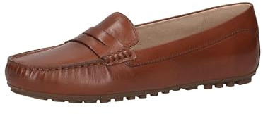 CAPRICE Damen Mokassins aus Leder Elegant, Braun (Cognac Nappa), 40 EU