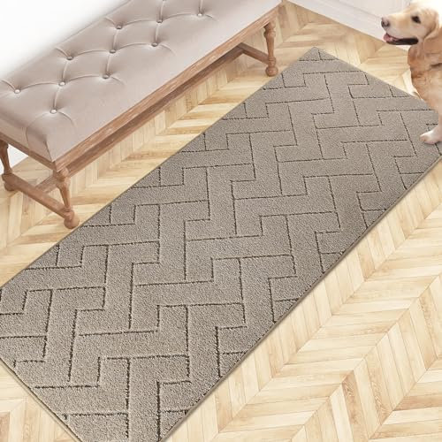 FCSDETAIL Dirt Trapper Indoor Door Mat 60 x 150 cm, Machine Washable Entrance Rug, Dog Doormat, Non-slip Inside Floor Mat, Runner Rug for Kitchen, Hallway, Entryway