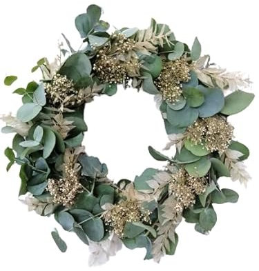 Eukalyptus Mix Kranz Wandkranz Türkranz Tischkranz getrocknet