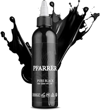 PFARRER Tattoo Farbe Black 1oz(30ml) hautfreundlich USA Standard Tattoo Farbe Schwarz Pure Black TI7003-30-001