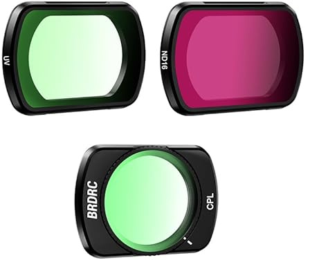 Osmo Pocket 3 Magnetic ND Filters Set UV/CPL/ND Filters for DJI Osmo Pocket 3 Camera Lens Filter Accessories Magnetic Design (UV+CPL+ND16)