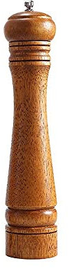 RWRAPS Molinillo de Pimienta Molinillo de Pimienta Manual de Madera para Sal y Pimienta con Molinillo de Pimienta de cerámica Ajustable Fuerte Molinillo de Sal Gruesa (10 Pulgadas)