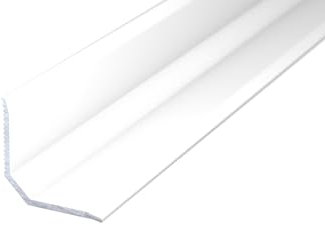 (14,49EUR/m) NALine Abschlussprofil Wand | 19 x 19 x 1180 mm | weiß Pulverbeschichtet | Innenwinkel | Fenster Balkon Abschluss | Dehnungsprofil | Sockelprofil | Wandabschlussleiste