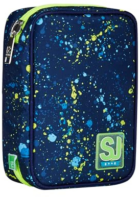 SJ GANG STYLE JAM GANG Astuccio Scuola Speed Pad, Blu, Portapenne Mono Scomparto Con Plance Amovibili e Penne, Matite, Colori, Accessori Zaino, Elementari, Medie, Bambino