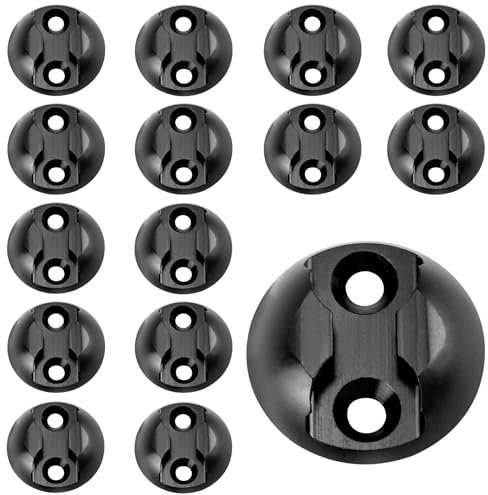 TOATELU 15 Stück Airlineschiene Zurrpunkt: Runde Ladungssicherung, Airlineschiene Zubehör, für Flugzeug, Wohnmobilen, Transportern, Krankenwagen