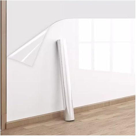 blais Flipchart-Papier, Großes Whiteboard für die Wand, Whiteboard, Statisches und Tragbares Whiteboard, DIY Entfernbarer Brettaufkleber, für die Home Company School Color : White, Size : 120x300cm