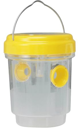 Breeshy Wespenfalle für den Außenbereich, zum Aufhängen, solarbetrieben, wasserdicht, für den Außenbereich, ungiftig, Bienenhorn-Falle, für den Außenbereich