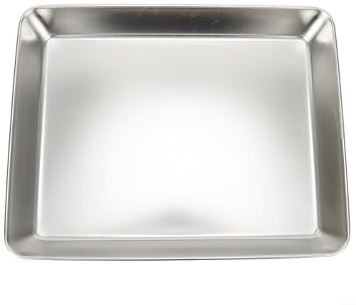 Plateau de service rectangulaire en acier inoxydable - Passe au lave-vaisselle - Finition miroir - Multifonction - 40 x 35 x 5,5 cm