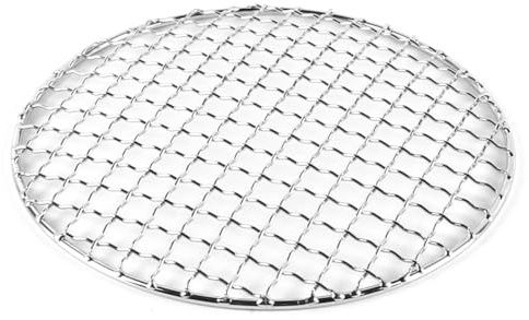 Laroal 1 Stück rundes Grillgitter aus Edelstahl, Grillnetz, Mehrzweck-Grillrost, Tablett mit Querdraht, rundes Dampf- und Kühlgitter, Durchmesser 20 cm