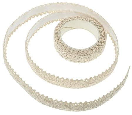 Operitacx 2stücke Bastelbänder Mit Spitze Für Scrapbooking Dekorationsbänder Tagebuch-spitzenband Baumwollstoff Selbst Anpassbare Geeignet Für Handwerk Und Geschenkverpackung